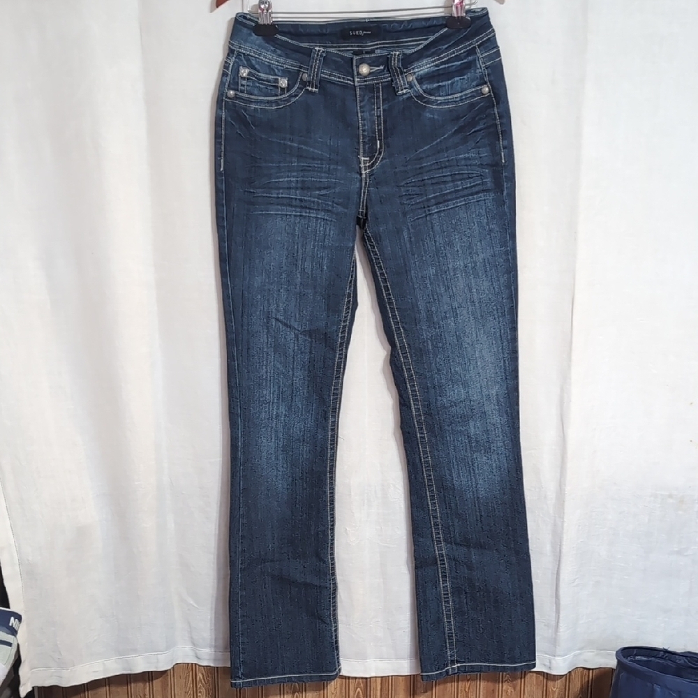 Suko Curvy Fit Straight Leg Jeans Bling Butt Size Women's 8